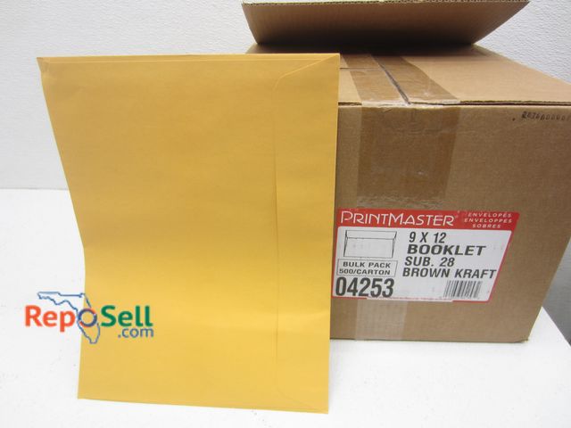 Lot 31-1299 - (500) Brown 9" x 12 Envelopes 04253