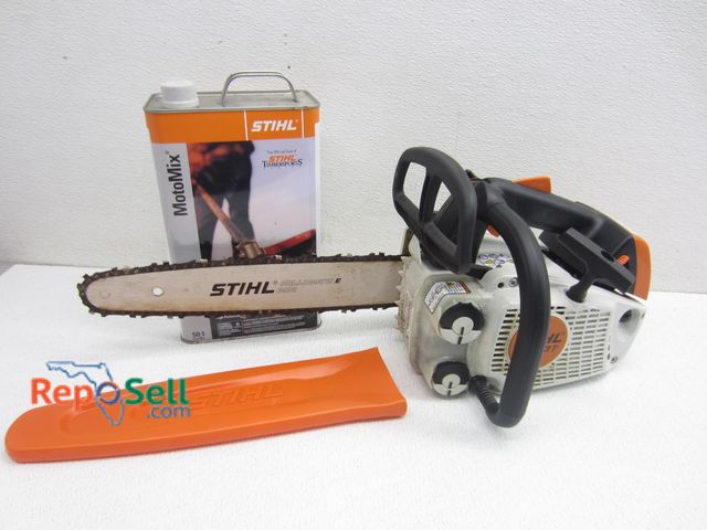Lot 31-1249 - Stihl Chainsaw #MS193T With Fuel, Bar Oil And Extra Blade - Ran When Tested
