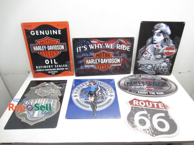 Lot 31-7134 - (7) Harley Metal Signs