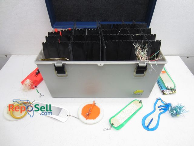 Lot 31-9407 - (20+) Deep Sea Fishing Lures &amp; Accessories w/ Plano Tackle Box