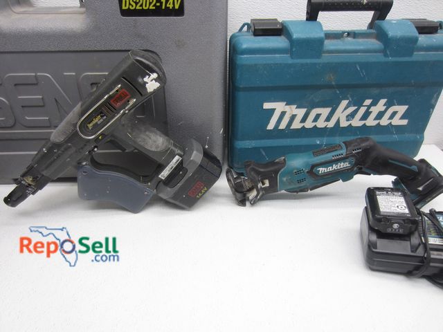 Lot 31-9070 - Senco Dura-Spin 14.4V Screwgun With (2) Batteries, Charger And Case And Makita 12V Reciprocating Saw...