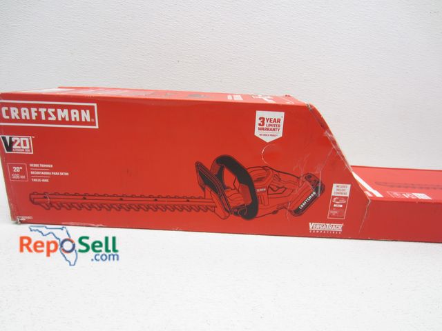 Lot 31-7422 - New Craftsman 20V 20" Hedge Trimmer #CMCHT810C1 With Battery And Charger