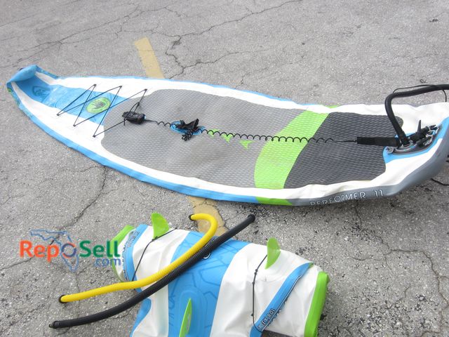 Lot 31-1462 - (2) Inflatable Paddle Boards with Pump (powers on) - 10'8" x 33"