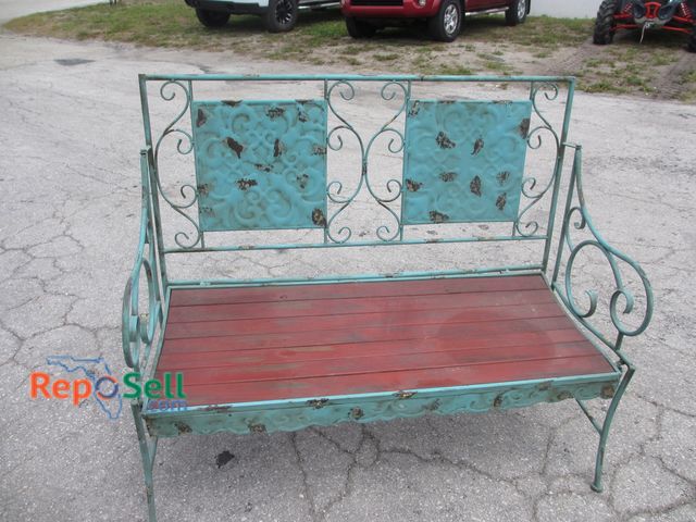 Lot 31-6451 - Metal And Wood Bench
