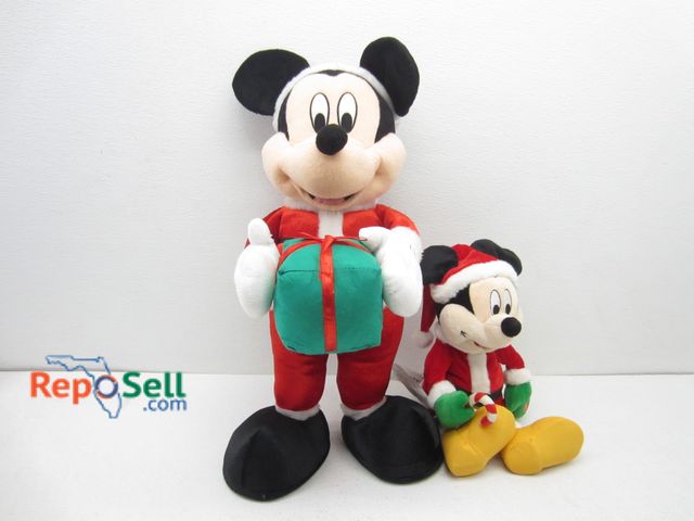 Lot 31-9144 - (2) Mickey Mouse Disney Stuffed Animals - Tallest 23"H