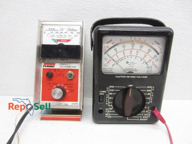 Lot 31-9603 - Vintage Triplett Mod. 630 Multimeter &amp; Penske Dwell Tachometer