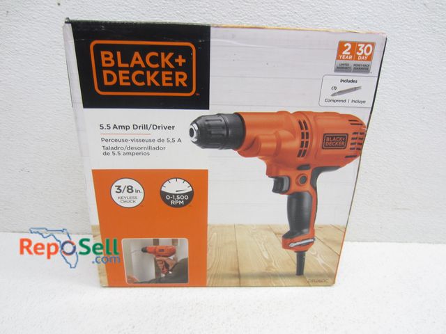 Lot 31-8412 - Black &amp; Decker 5.5amp Drill/Driver #DR260C