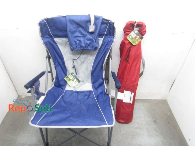 Lot 31-7093 - (2) Oversized Folding Camp Chairs: 325lb Capacity, Hard Arm w/Cushion