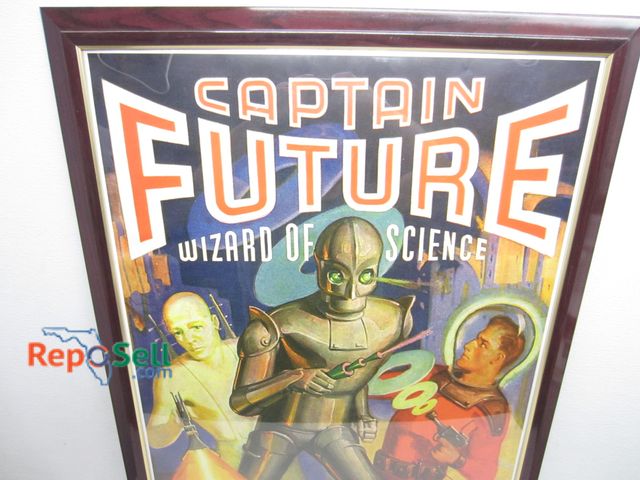Lot 31-9513 - Framed Captain Future Poster 39 x 27