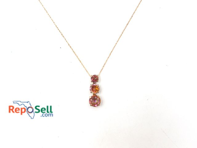 Lot 31-9021 - 10K Yellow Gold Topaz Pendant and 10K 18" Chain - 1.0g total
