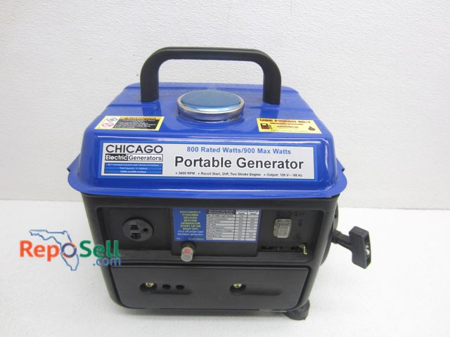 Lot 31-3262 - Chicago Electric 900W 2HP Portable Generator #66619 - Appears New/Has Compression