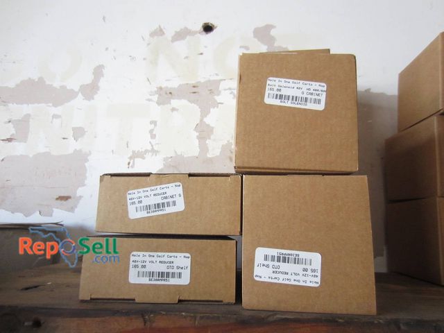 Lot 31-1147 - New Golf Cart Parts: (2) 48V-12V Volt Reducers And (5) 48V HD 400/600 Bolt Solenoids