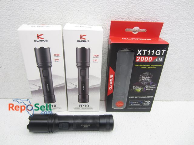 Lot 31-4470 - (3) Klarus Flashlights: XT11GT (no charging cable), (2) EP10