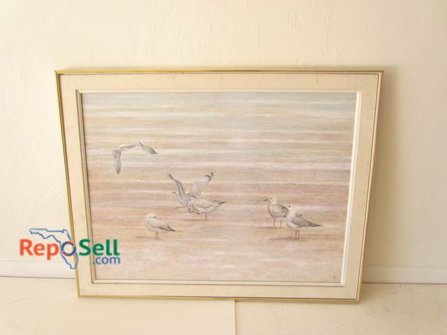 Lot 31-2122 - Framed Shore Bird Art