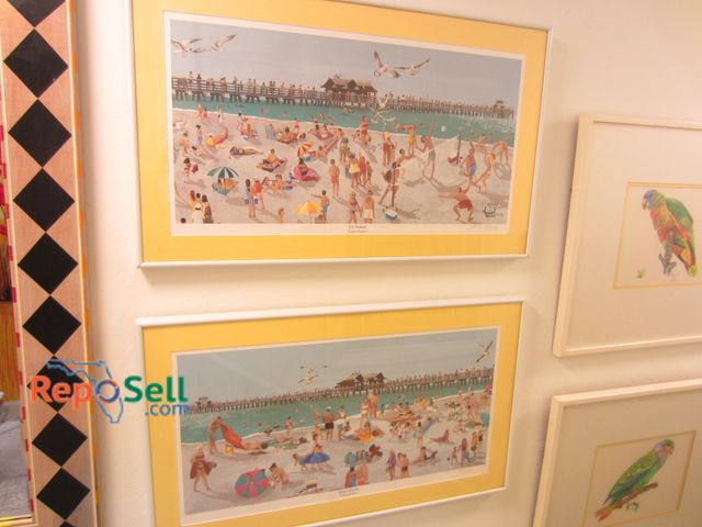 Lot 31-1438 - (2) Framed Prints "Up North Naples, FL" And "Down South Naples, FL" By Chummel Marconi 29"x17", 70/5...