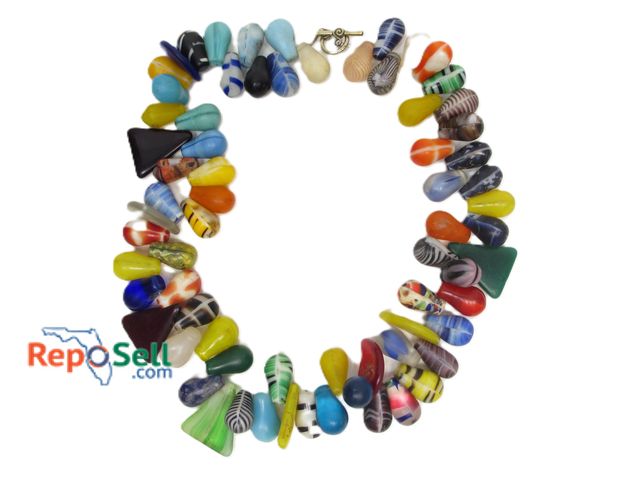 Lot 31-1499 - Vintage African Mali Wedding Bead Necklace made In Italy