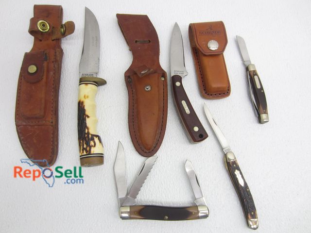 Lot 31-9068 - (5) Schrade Pocket Knives 153UH, 154OT, 197UH, 89OT And 34OT
