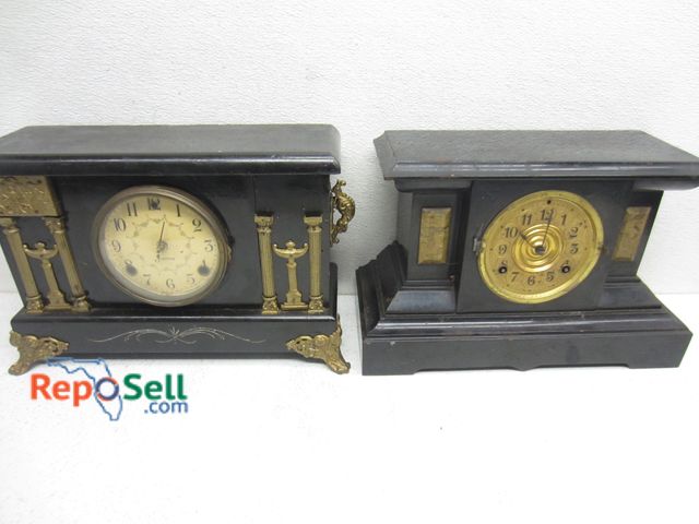 Lot 31-7189 - Sessions Mantle Clock And Cast Iron Waterbury Mantle Clock, Both Appear To Be Running
