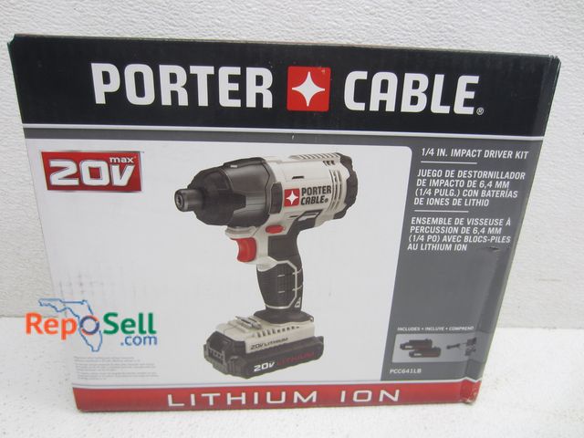 Lot 31-2206 - Porter Cable 20V 1/4" Impact Driver Kit w/(1) Battery &amp; Charger #PCC641LB