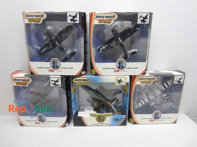 Lot 31-9198 - (5) New In Box Matchbox Airplanes: F6F-S Hellcat, P-40E Warhawk etc