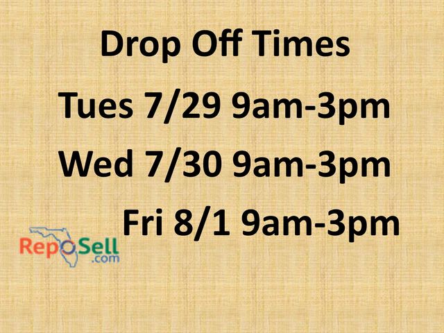 Drop Off Times & Consignment Info