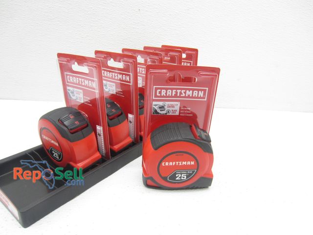 Lot 31-9108 - (6) New Craftsman Self Lock 25' Tape Measures