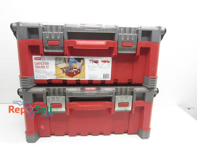 Lot 31-7506 - (2) Keter "Cantilever 22" Toolboxes 56.7x31.4x24.5"H