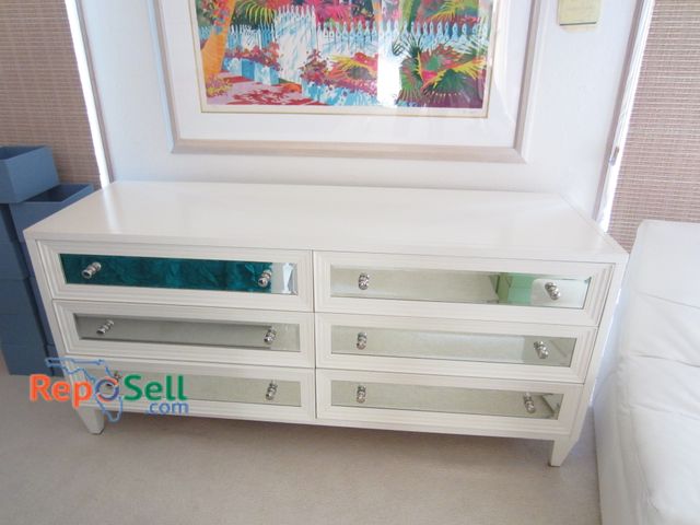 Lot 31-1232 - Dresser w 6-Mirrored Front Drawers by Z Gallerie 72W x 23D x 34H