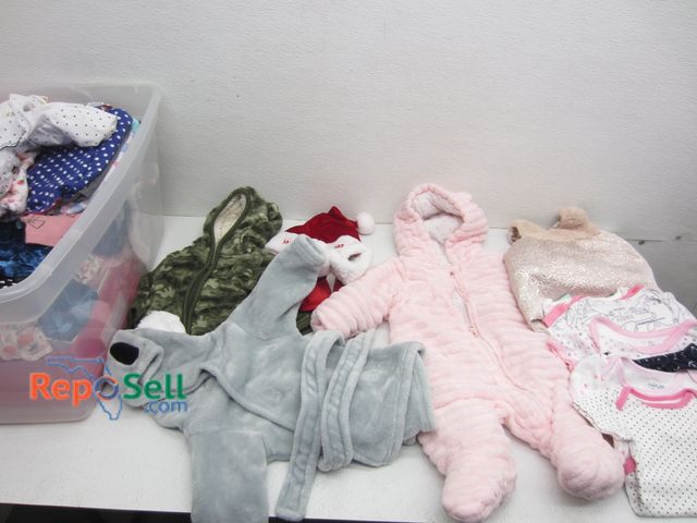 Lot 31-7450 - Lot Of 0-12 Month Baby Clothes And Blankets: Onesies, Jackets, 1st Christmas etc