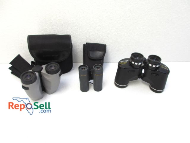 Lot 31-1347 - (3) Pair Binoculars: Tasco 7x35, Sharper Image, DCF 8x21