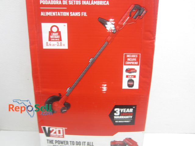 Lot 31-9288 - Craftsman 20V Edger w/2.0AH Battery &amp; Charger, #CMCED400D1