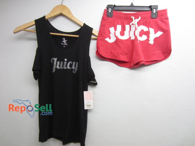 Lot 31-4076 - (15) Juicy Couture Clothes, New With Tags: (6) Shirts Size M And S And (6) Shorts Size 8 And 10
