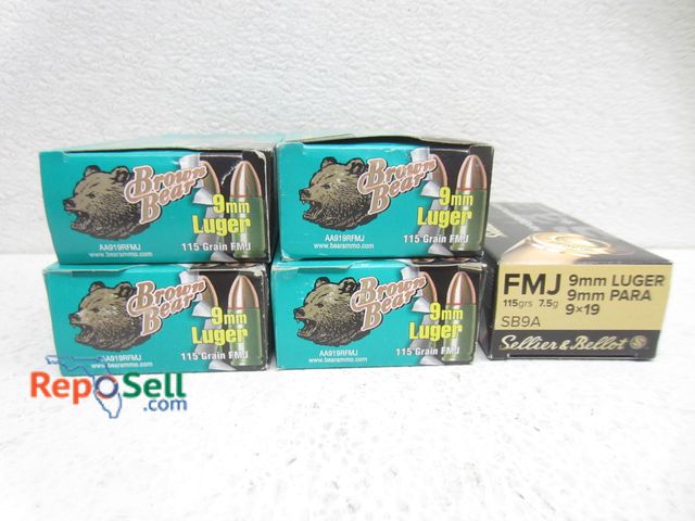 Lot 31-7172 - (250) Rnds 9mm Luger Ammo