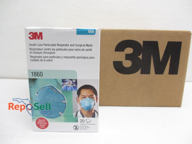 Lot 31-9112 - (120) 3M N95 Masks #1860 EXP 1/22/26 - 1 Case