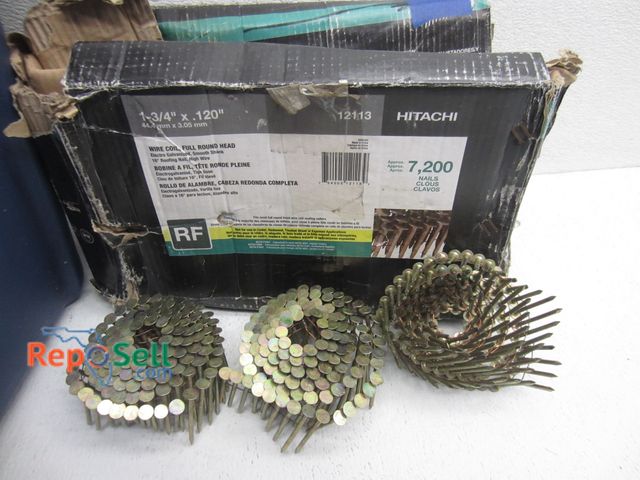 Lot 31-7083 - Box Hitachi Wire Coil Nails 1 3/4"x1.20" Approx 7,200 Nails