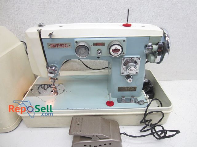 Lot 31-6063 - Universal Sewing Machine KZB With Cover - Power On, Ran When Tested