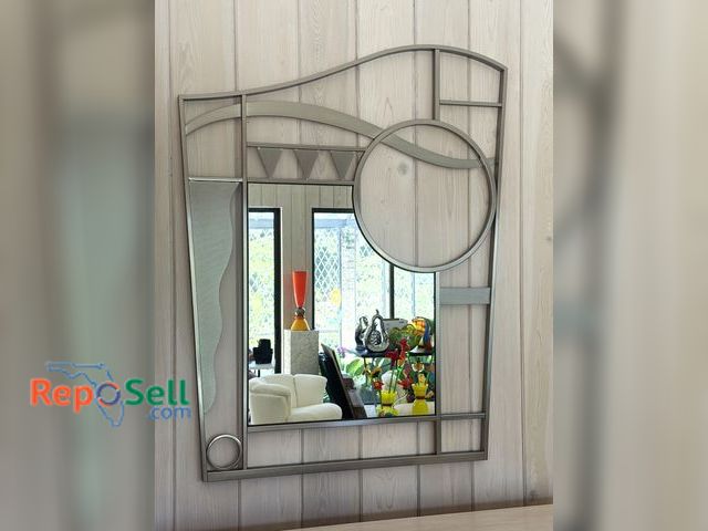 Lot 31-1062 - Metal Art Decorative Mirror, 38x49"
