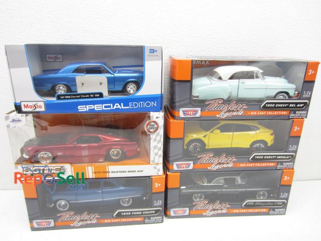 Lot 31-1228 - (6) New 1:24 Scale Collectible Cars with Original boxes Motor Max Maisto Bigtime Muscle