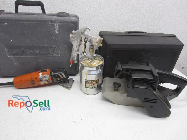Lot 31-1263 - Belt Sander &amp; Fein Sander Both Power On and Paint Sprayer