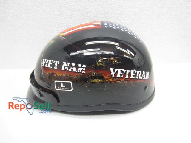 Lot 31-6286 - New Vietnam Vet Outlaw Helmet Size Large with Box