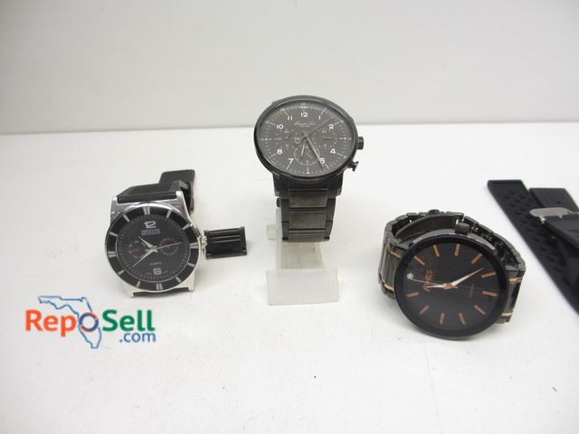 Lot 31-6367 - (3) Watches (not running): Kenneth Cole, Jones, Coted 'Azur and Extra Bands