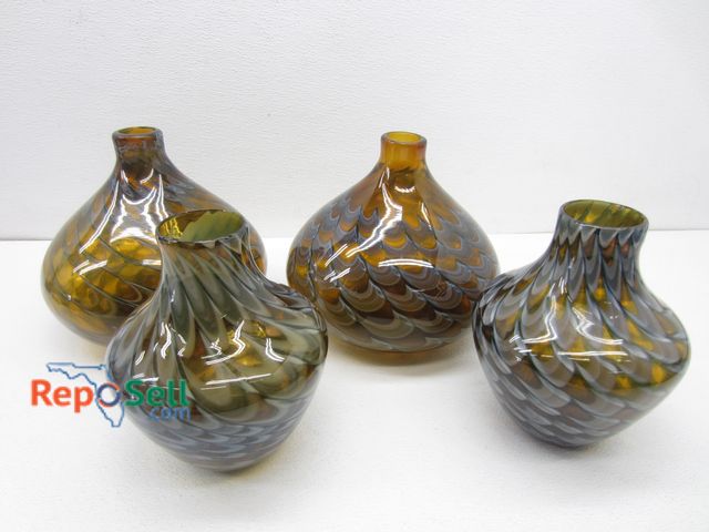 Lot 31-2050 - (4) Glass Vases -  Tallest Is 10"