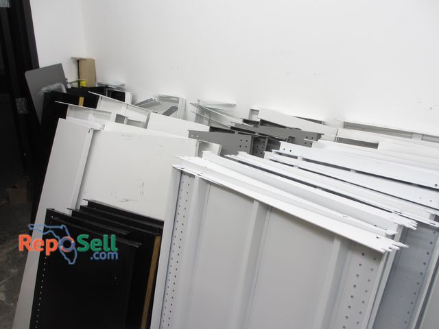 Lot 31-3086 - Large Lot of Metal Shelving. Approx (46) Various Colors &amp; Sizes