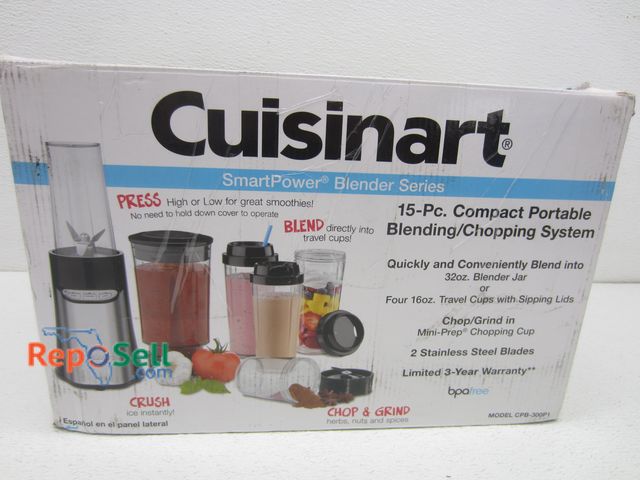 Lot 31-7501 - Cuisinart 15pc Compact Portable Blending/Chopping System #CPB-300P1 - Powers On - Appears New