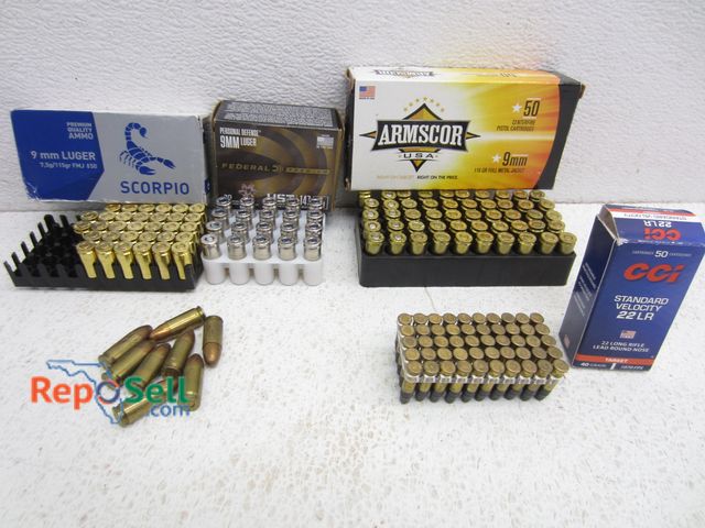 Lot 31-5158 - Approx (110) Rnds 9mm Ammo and (50) Rnds .22LR 40gr