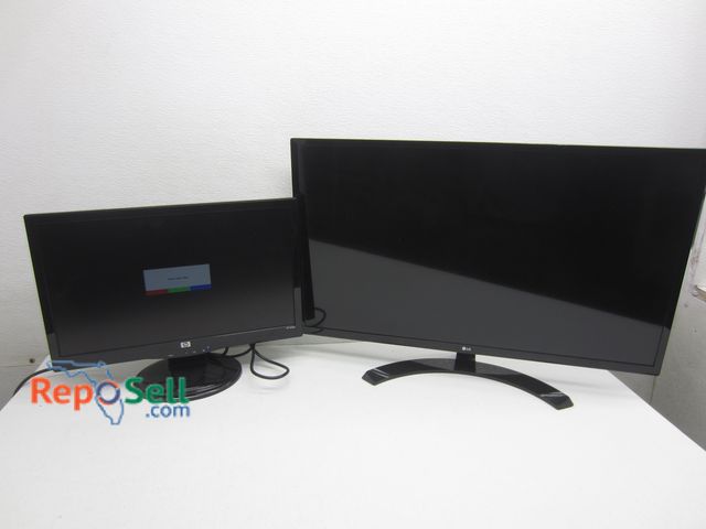 Lot 31-1256 - 32" LG TV (untested, no power cord) and HP Monitor (powers on)
