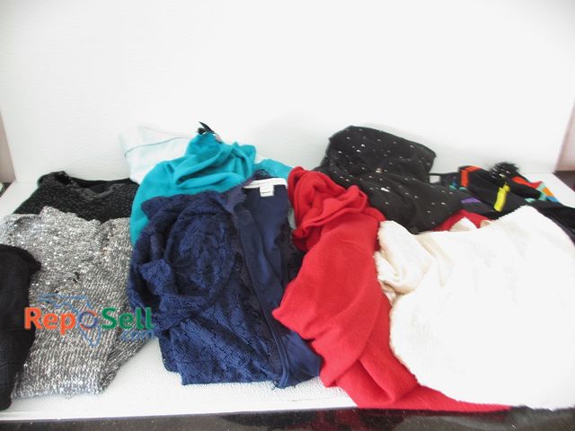 Lot 31-2184 - Lot of Women's Clothing, Most Size Med: Sweaters, Scarves - Saks, Halperin, Furstenberg, etc.