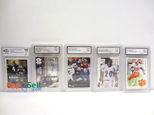 Lot 31-6018 - (5) Graded Cards, (4) are Rookie Cards: 2001 Favre, 2001 R. Johnson, 2002 Westbrook, 2010 Spiller, 2...
