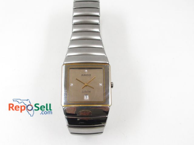 Lot 31-5012 - RADO Sintra Men's Ceramic Jubile Swiss Dress Watch with Diamonds, Mirror Face, Original Paperwork, H...