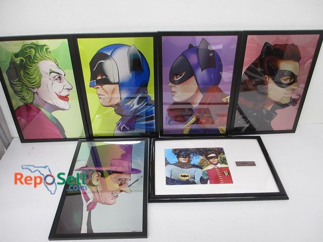 Lot 31-5202 - (5) Batman (TV Serries) Framed Metal Art Prints; Amatoism's and (1) Original 8"x10" Framed Batman & ...